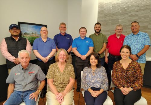 2024 Sedalia Optimist club officers and board members outside the Heckart Community Center