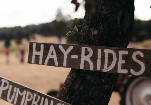 A Sign for a Haunted Hayride